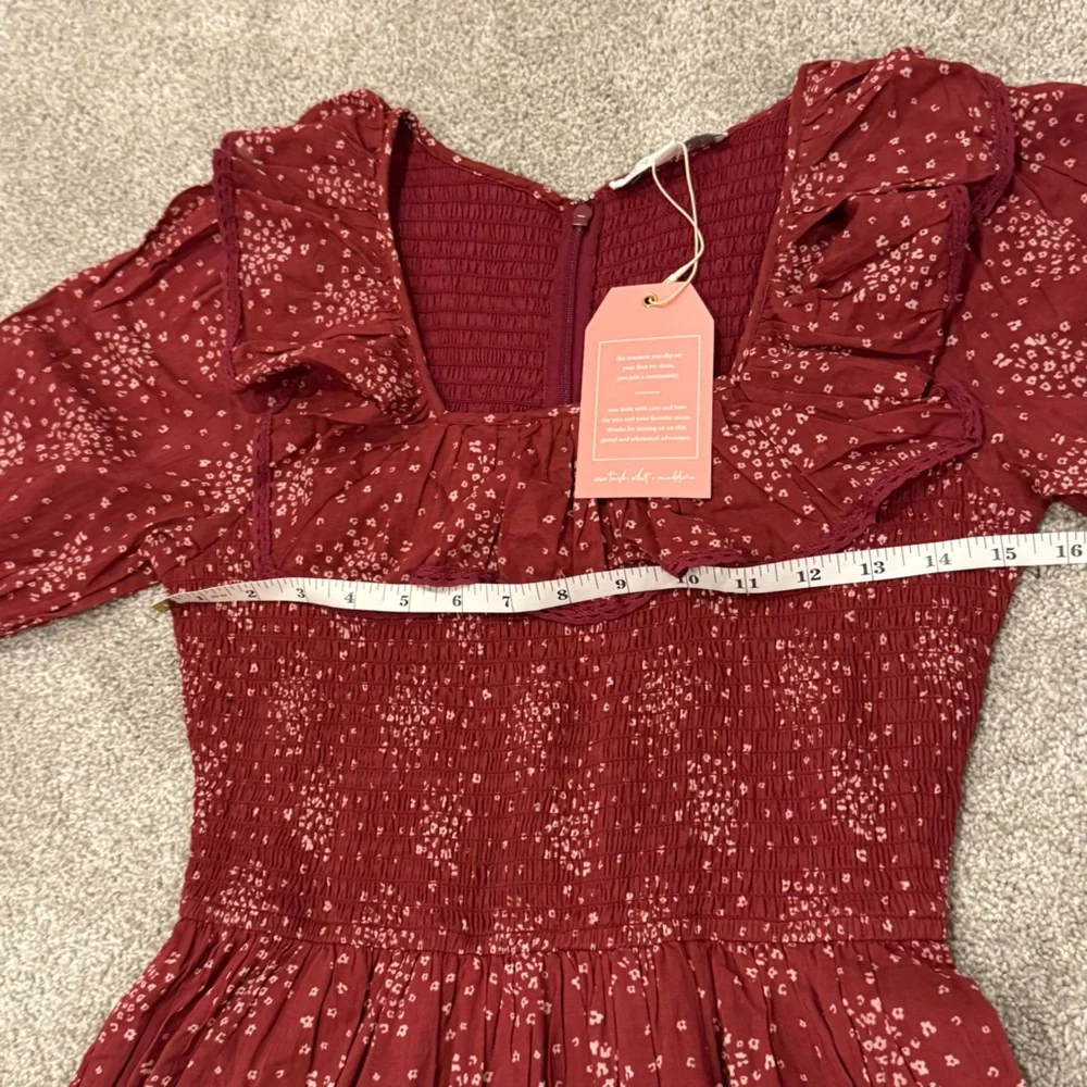 Ivy City co Gracie Maxi Dress in Wine burgundy Cotton size small NWT - Picture 10 of 14